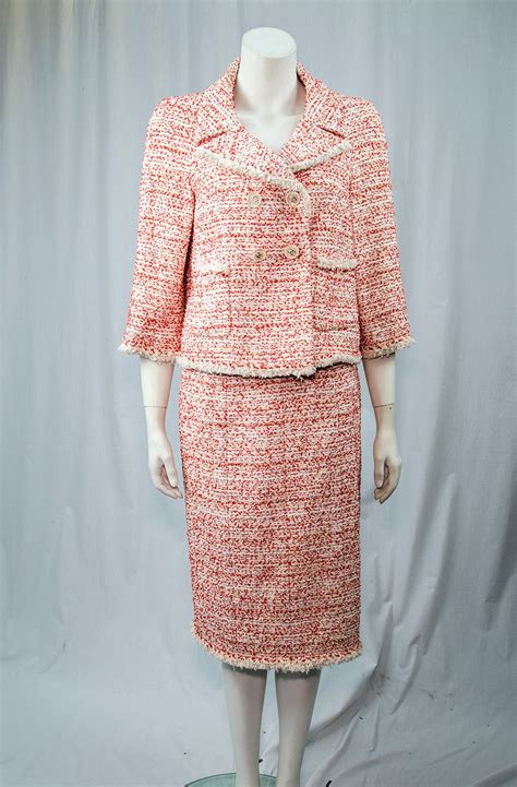 chanel tweed suits|Chanel inspired tweed suit.